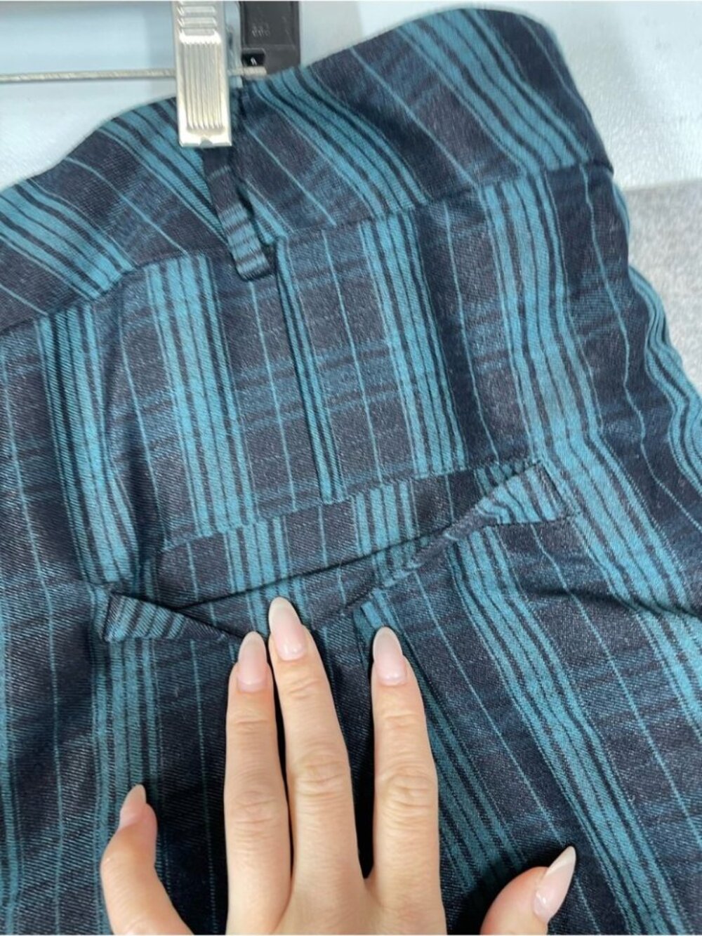 Cider Plaid Wide Leg Pants Blue Black 4XL Grunge Y2K Streetwear Academia Relaxed - Picture 7 of 15